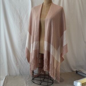 BCBGeneration Blush and Cream Knit Shawl